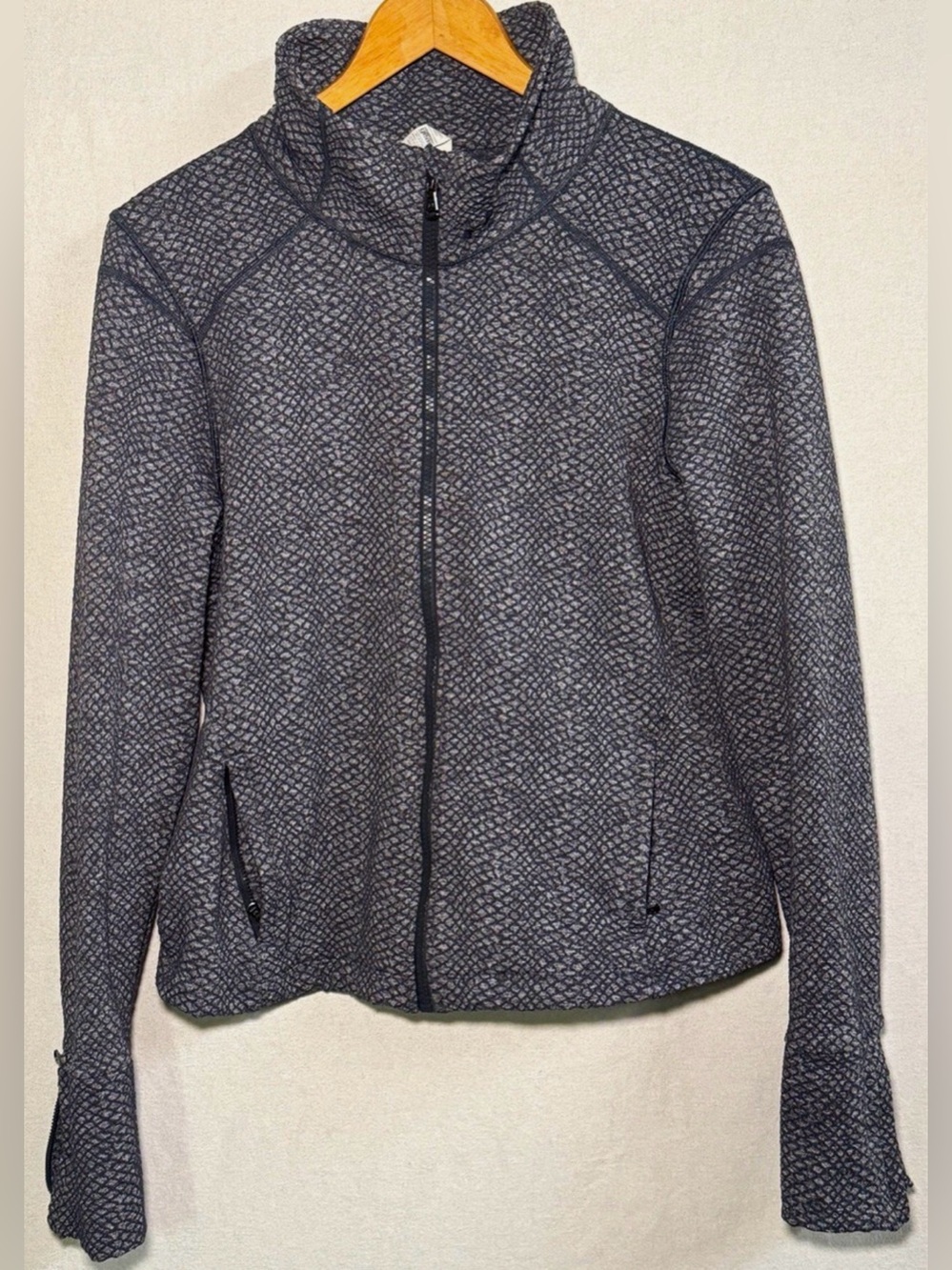 Under Armour Women XL AllSeasonGear Full Zip Jacket Gray Textured Fitted Stretch
